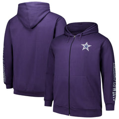 Dallas Cowboys Fanatics Big & Tall Sleeve Hit Full-Zip Hoodie