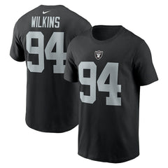 Las Vegas Raiders Nike Christian Wilkins Player Name & Number T-Shirt