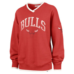 Chicago Bulls '47 Women's Rise Wax Pack Daze '80s Oversize Pullover Sweatshirt New