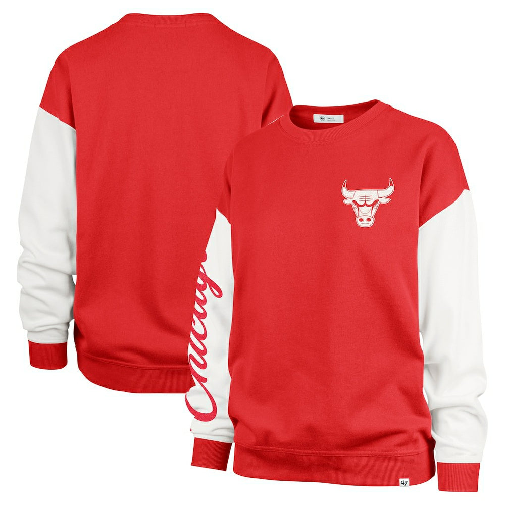 Chicago Bulls '47 Women's Rise Andie Oversized Pullover Sweatshirt Online