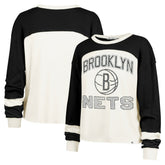 Brooklyn Nets '47 Women's Curve Raglan Long Sleeve T-Shirt New