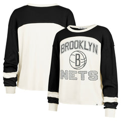 Brooklyn Nets '47 Women's Curve Raglan Long Sleeve T-Shirt New