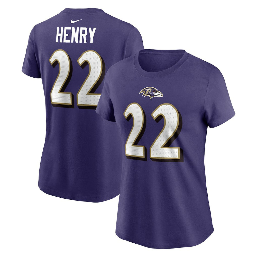 Baltimore Ravens Nike Derrick Henry Women's Player Name & Number T-Shirt