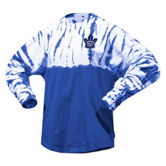 Toronto Maple Leafs Spirit Jersey Unisex Crystal Half Dye Long Sleeve T-Shirt On Sale