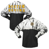 Boston Bruins Spirit Jersey Unisex Crystal Half Dye Long Sleeve T-Shirt On Sale