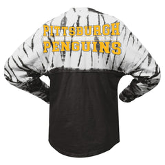 Pittsburgh Penguins Spirit Jersey Unisex Crystal Half Dye Long Sleeve T-Shirt On Sale