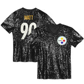 Pittsburgh Steelers T.J. Watt Women's Player Name & Number V-Neck Fashion Jersey