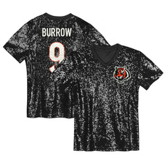Cincinnati Bengals Joe Burrow Women's Player Name & Number V-Neck Fashion Jersey