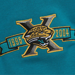 Jacksonville Jaguars Mitchell & Ness All Over 4.0 Vintage Logo Pullover Sweatshirt