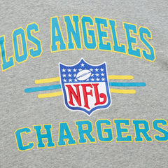 Los Angeles Chargers Mitchell & Ness All Over 4.0 Vintage Logo Pullover Sweatshirt