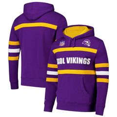 Minnesota Vikings Vintage Logo Head Coach Fleece Pullover Hoodie