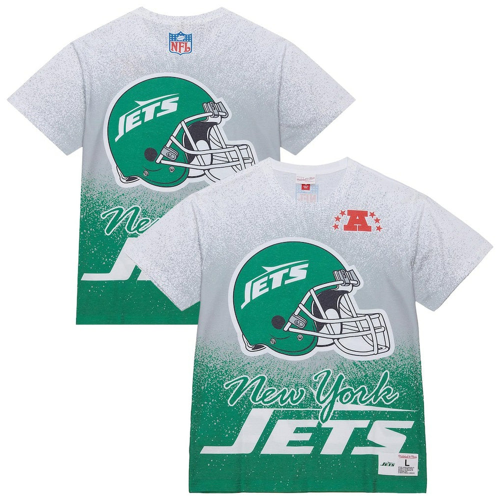 New York Jets Mitchell & Ness Team Burst Vintage Logo T-Shirt