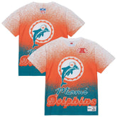 Miami Dolphins Mitchell & Ness Team Burst Vintage Logo T-Shirt
