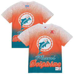 Miami Dolphins Mitchell & Ness Team Burst Vintage Logo T-Shirt