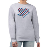 Colorado Avalanche G-III 4Her by Carl Banks Women's Heart Graphic Pullover Sweatshirt On Sale