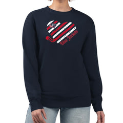 Columbus Blue Jackets G-III 4Her by Carl Banks Women's Heart Graphic Pullover Sweatshirt Discount