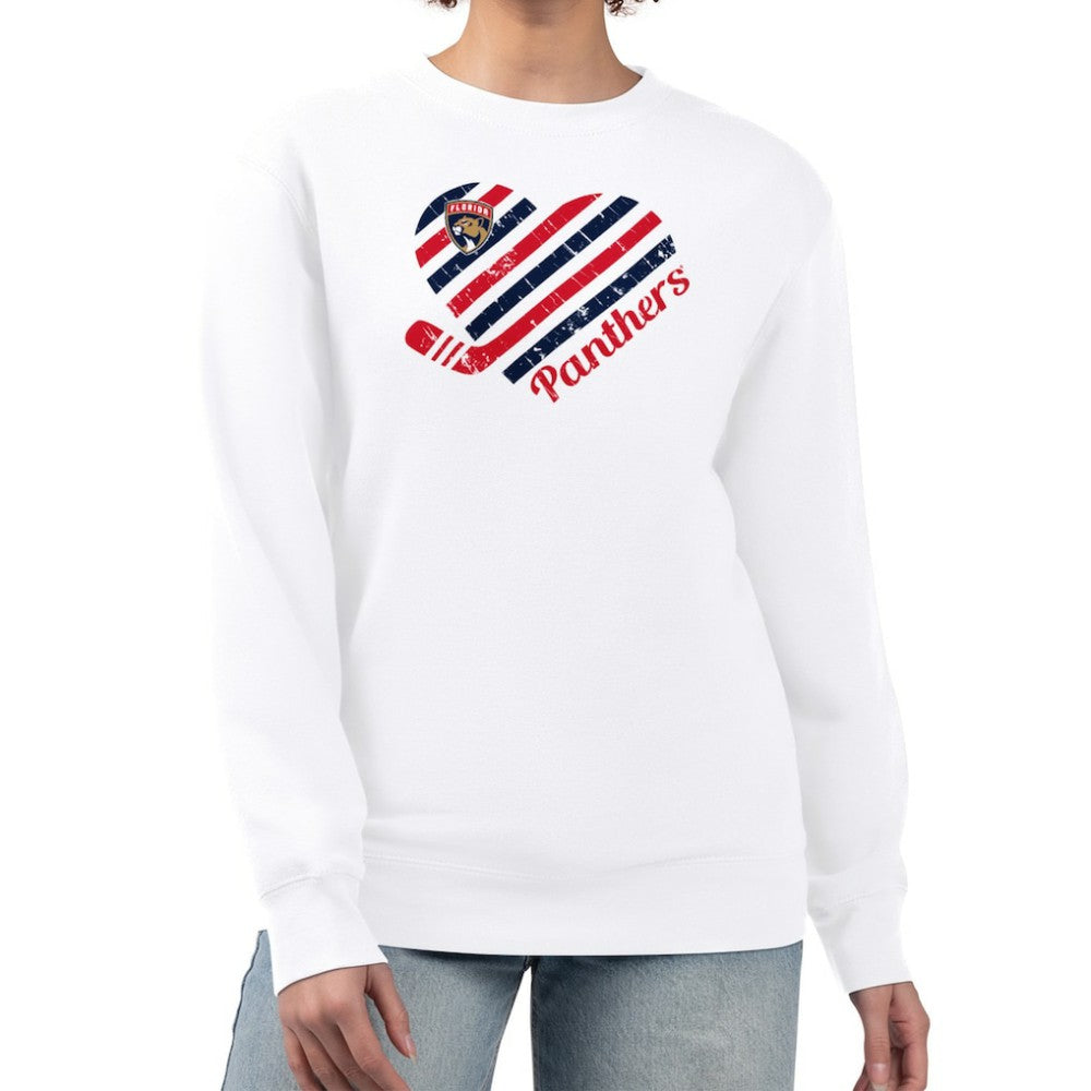 Florida Panthers G-III 4Her by Carl Banks Women's Heart Graphic Pullover Sweatshirt Sale