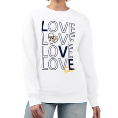 Nashville Predators G-III 4Her by Carl Banks Women's Lots Of Love Team Logo Graphic Pullover Sweatshirt Outlet