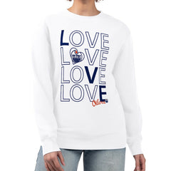 Edmonton Oilers G-III 4Her by Carl Banks Women's Lots Of Love Team Logo Graphic Pullover Sweatshirt For Sale