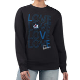 Colorado Avalanche G-III 4Her by Carl Banks Women's Lots Of Love Team Logo Graphic Pullover Sweatshirt For Sale