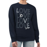 Tampa Bay Lightning G-III 4Her by Carl Banks Women's Lots Of Love Team Logo Graphic Pullover Sweatshirt Discount