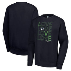 Vancouver Canucks G-III 4Her by Carl Banks Women's Lots Of Love Team Logo Graphic Pullover Sweatshirt Discount