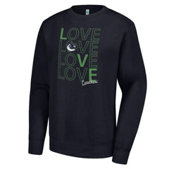 Vancouver Canucks G-III 4Her by Carl Banks Women's Lots Of Love Team Logo Graphic Pullover Sweatshirt Discount