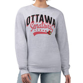 Ottawa Senators G-III 4Her by Carl Banks Women's Filigree Team Graphic Fleece Pullover Sweatshirt Outlet