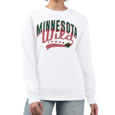 Minnesota Wild G-III 4Her by Carl Banks Women's Filigree Team Graphic Fleece Pullover Sweatshirt For Sale