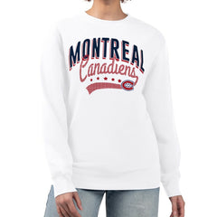 Montreal Canadiens G-III 4Her by Carl Banks Women's Filigree Team Graphic Fleece Pullover Sweatshirt Sale
