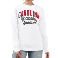Carolina Hurricanes G-III 4Her by Carl Banks Women's Filigree Team Graphic Fleece Pullover Sweatshirt For Sale