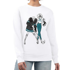 San Jose Sharks G-III 4Her by Carl Banks Women's Hockey Girls Team Graphic Fleece Pullover Sweatshirt On Sale
