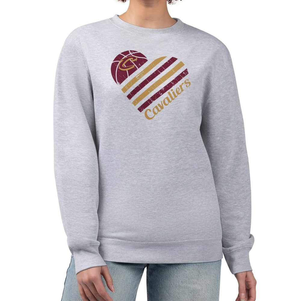 Cleveland Cavaliers G-III 4Her by Carl Banks Women's Heart Graphic Fleece Pullover Sweatshirt sale Discount