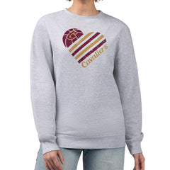 Cleveland Cavaliers G-III 4Her by Carl Banks Women's Heart Graphic Fleece Pullover Sweatshirt sale Discount