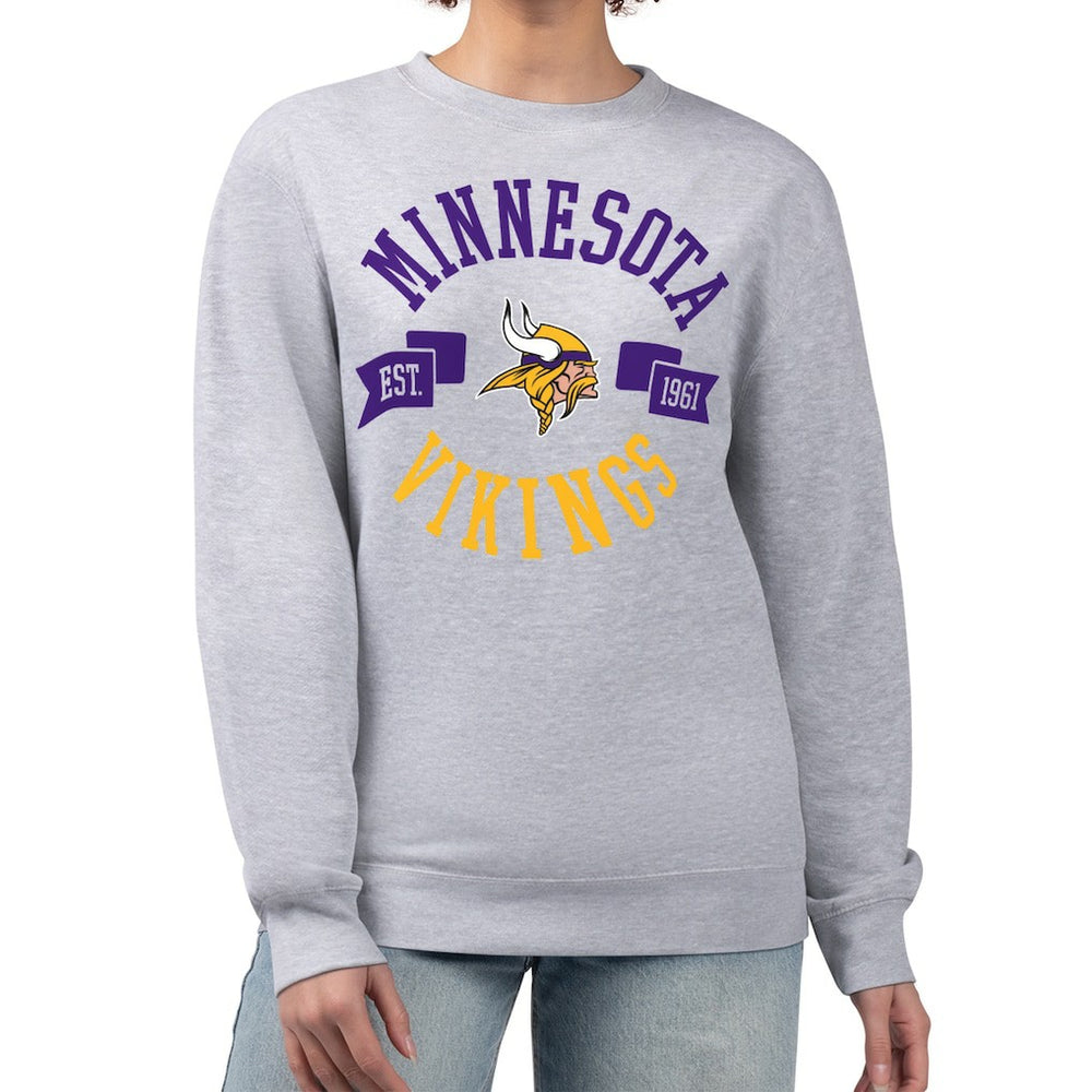 Minnesota Vikings G-III 4Her by Carl Banks Women's Large Team Graphic Fleece Pullover Sweatshirt
