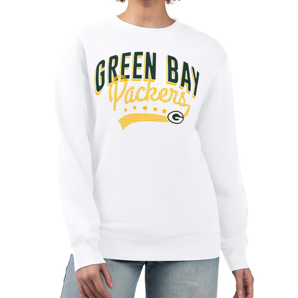 Green Bay Packers G-III 4Her by Carl Banks Women's Filigree Logo Graphic Fleece Pullover Sweatshirt