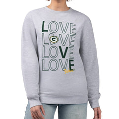 Green Bay Packers G-III 4Her by Carl Banks Women's Lots of Love Graphic Fleece Pullover Sweatshirt