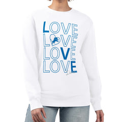 Detroit Lions G-III 4Her by Carl Banks Women's Lots of Love Graphic Fleece Pullover Sweatshirt