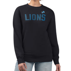 Detroit Lions G-III 4Her by Carl Banks Women's Dot Print Team Graphic Fleece Pullover Sweatshirt