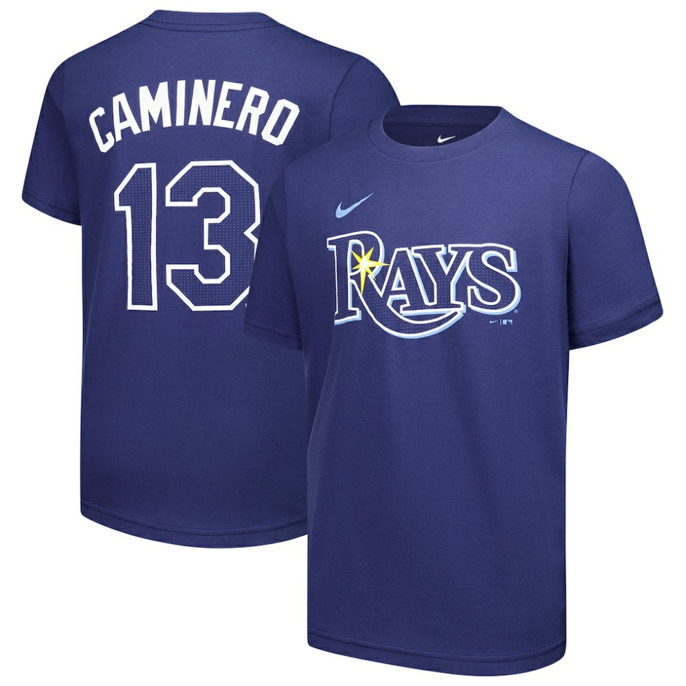 Junior Caminero Tampa Bay Rays Nike Youth Name & Number T-Shirt | MLB New