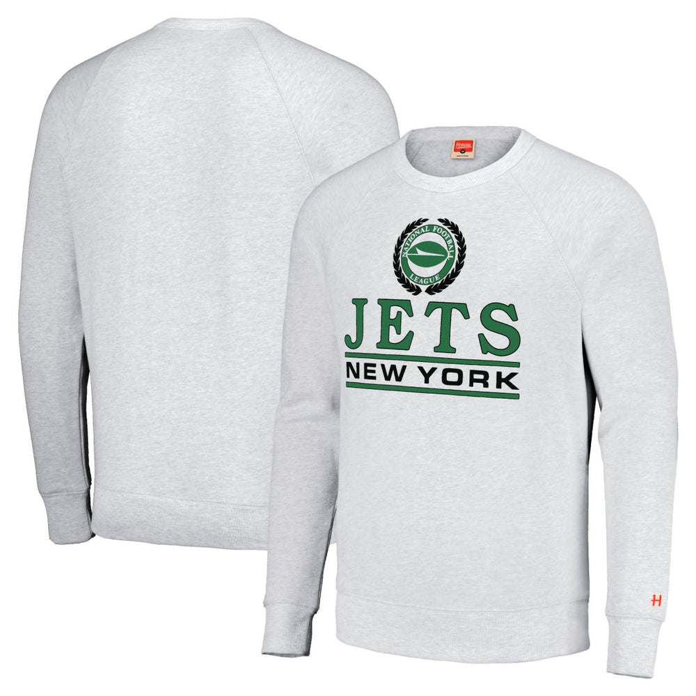 New York Jets Homage Unisex Crest Tri-Blend Crewneck Pullover Sweatshirt