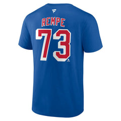 Matt Rempe New York Rangers Fanatics Authentic Stack Name & Number T-Shirt Sale