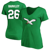 Philadelphia Eagles Saquon Barkley Women's Plus Size Fair Catch Name & Number Scoop Neck T-Shirt