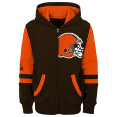 Cleveland Browns Preschool Stadium Color Block Full-Zip Hoodie