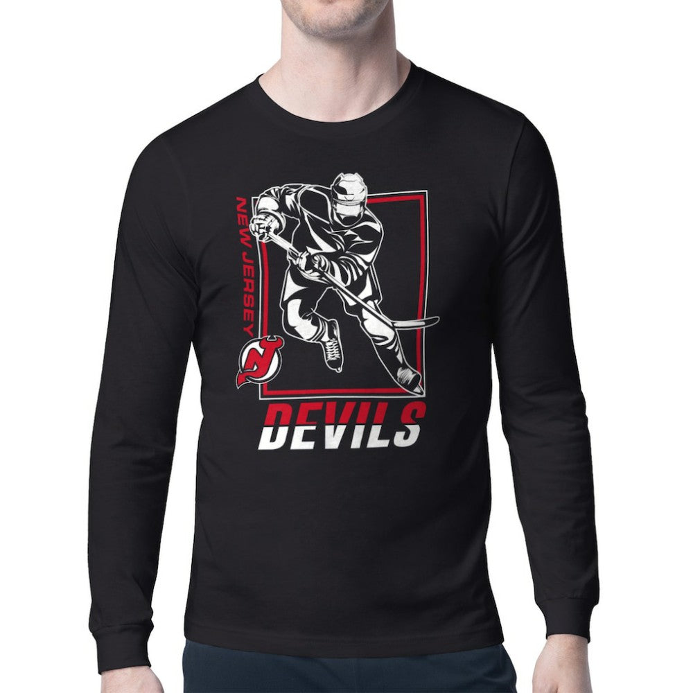 New Jersey Devils Starter Player Grid Long Sleeve T-Shirt Outlet