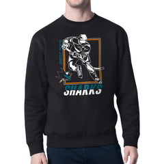San Jose Sharks Starter Player Grid Fleece Pullover Sweatshirt Online