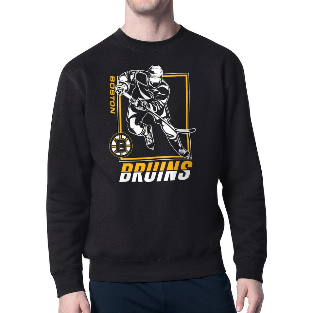Boston Bruins Starter Player Grid Fleece Pullover Sweatshirt On Sale