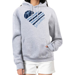 Memphis Grizzlies G-III 4Her by Carl Banks Women's Heart Pullover Hoodie - Heather Gray for sale On Sale