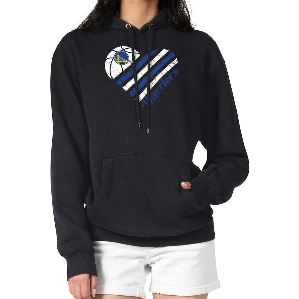 Golden State Warriors G-III 4Her by Carl Banks Women's Heart Pullover Hoodie - Black for sale Discount