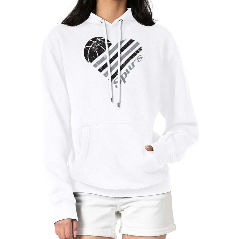 San Antonio Spurs G-III 4Her by Carl Banks Women's Heart Pullover Hoodie - White on sale Online